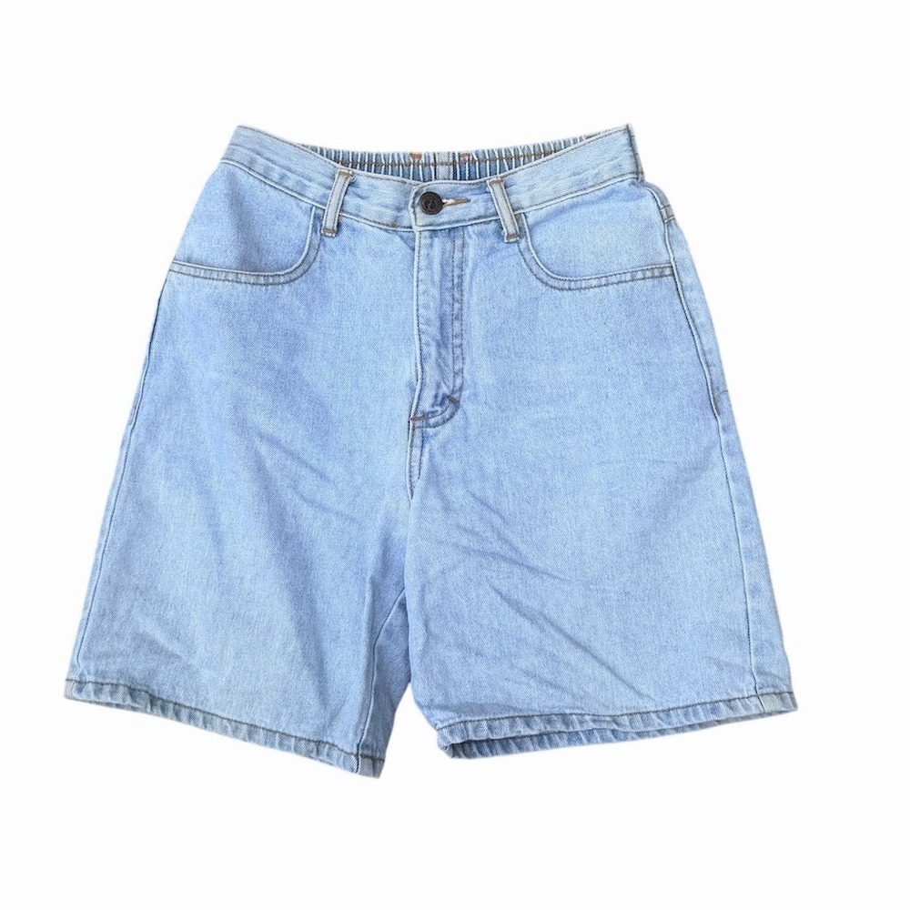 Hang Ten Mom Shorts Womens S Blue Light Wash High Rise Elastic Waist 90s